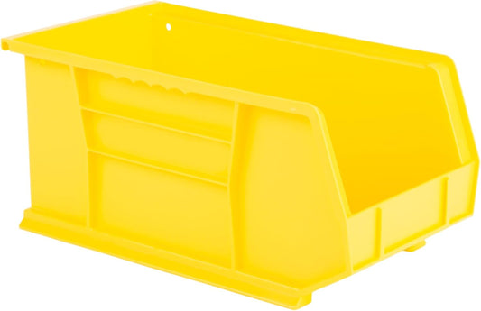Hudson Exchange 15" x 8" x 7" (6 Pack) Plastic Stackable Storage Bin and Hanging Container, Yellow
