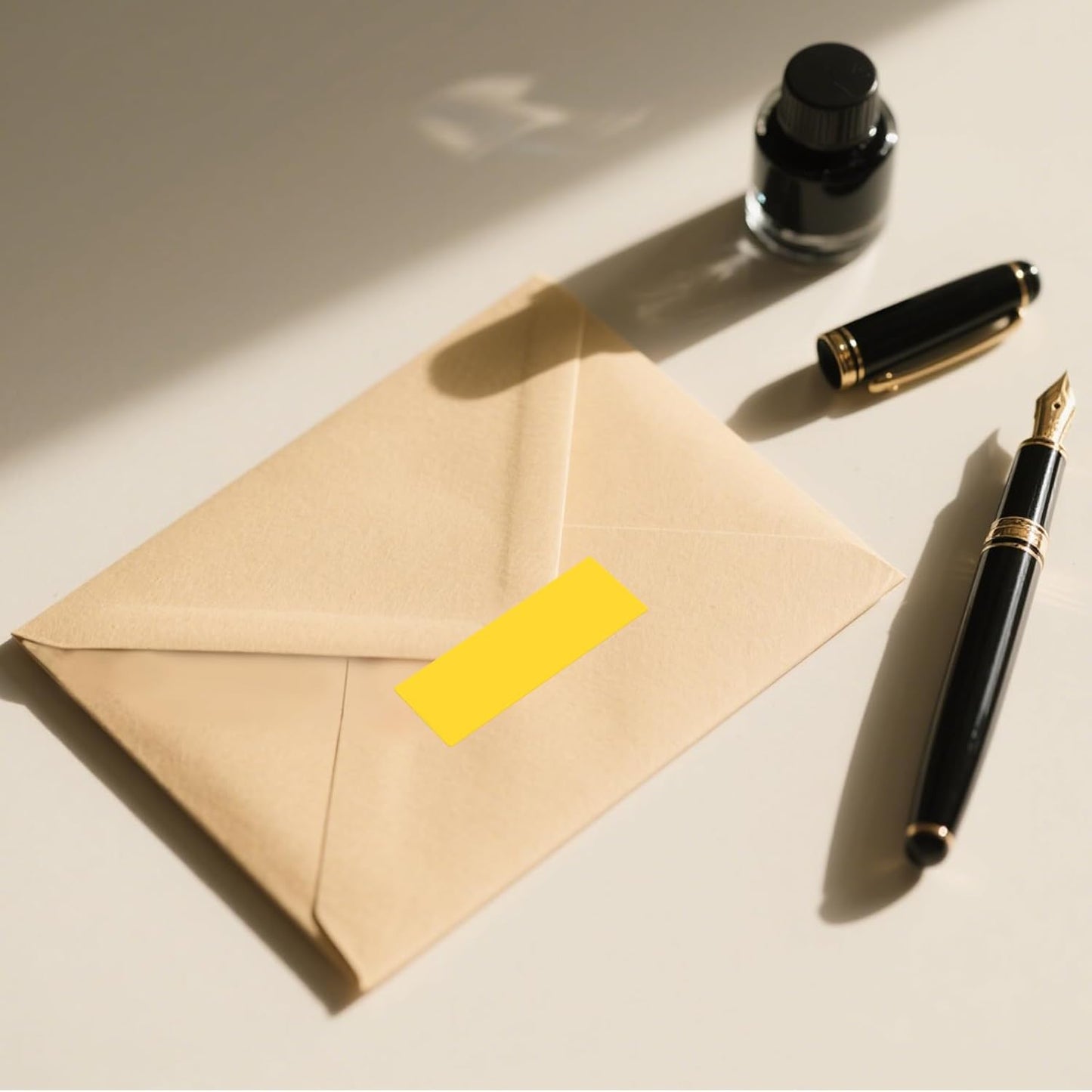 3 × 1 Inches Yellow Rectangle Color Coding Labels 1000 PCS, Self-Adhesive Writable Waterproof Vinyl Blank Sticker Roll for Office Home School Business