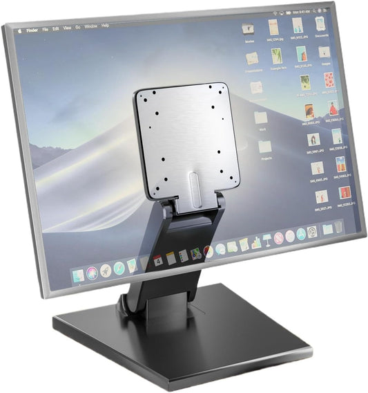 Jakeko Lay Flat Low Profile Monitor Stand - For 14-24" Screens Ergonomic Adjustable Desktop Mount With 100x100mm Compatibility