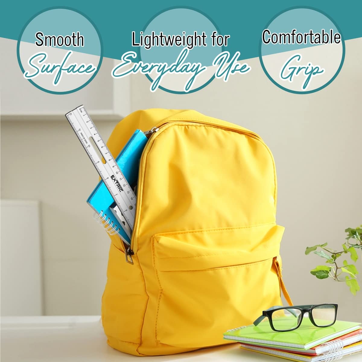 Clear Plastic Rulers 12 Inch, Rulers Bulk for Classroom Assorted Colors 30 Count Metric and Inches Ruler, Shatterproof Ruler 12 Inch