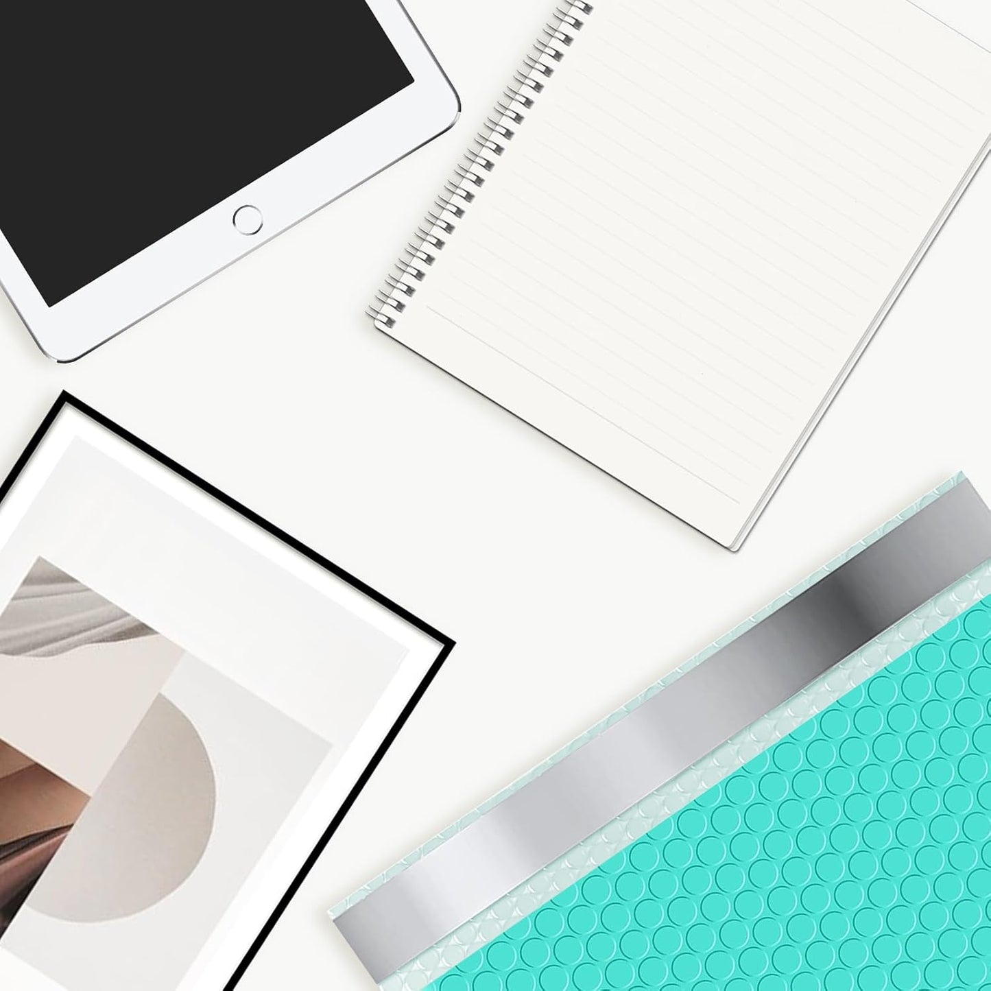 Bubble Mailers A4 Paper Size, 12x10 Padded Envelopes for Shipping, 25 Pack Mailing Packages with Self Seal Adhesive, Waterproof Bubble Envelopes (Teal)