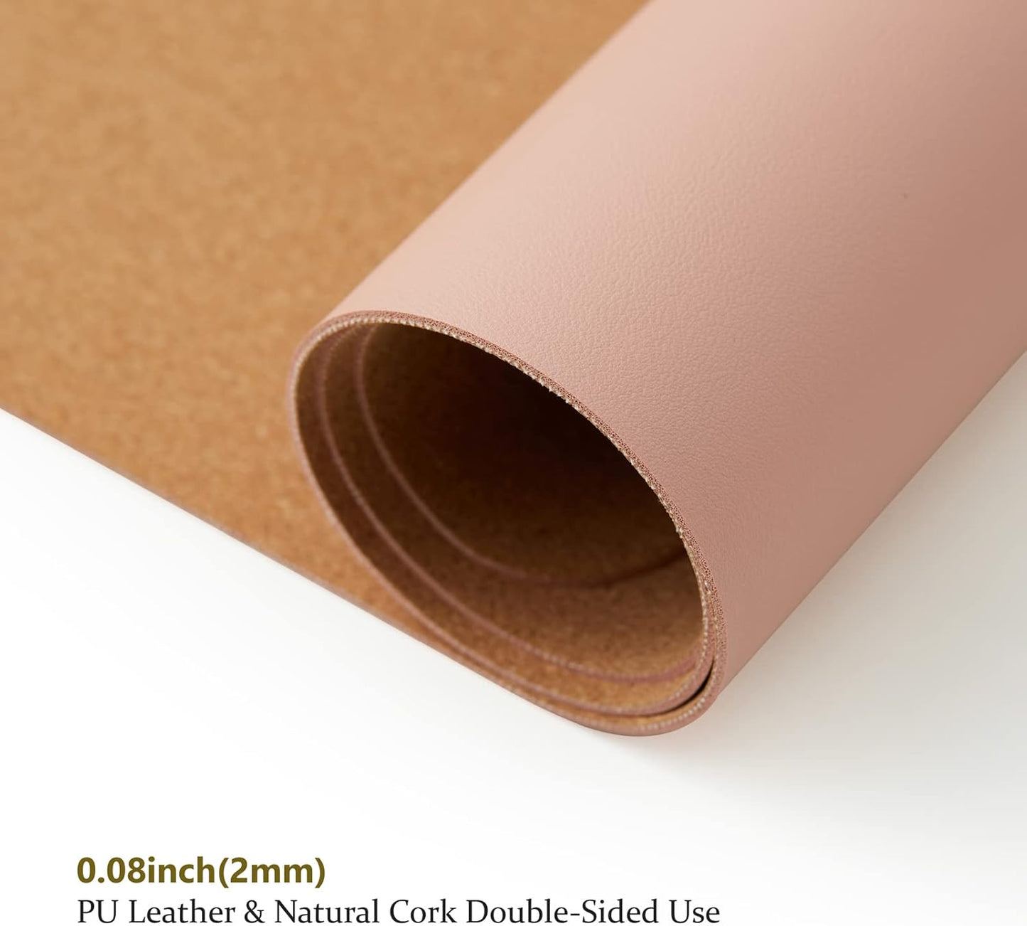 Cork Desk Mat - Dual-Sided Desk Pad for Office and Home - Desk Organization and Accessories - Ideal for Large Mouse Pad and Desk Mats on Top of Desks(Pink,27.6"x 13.8")