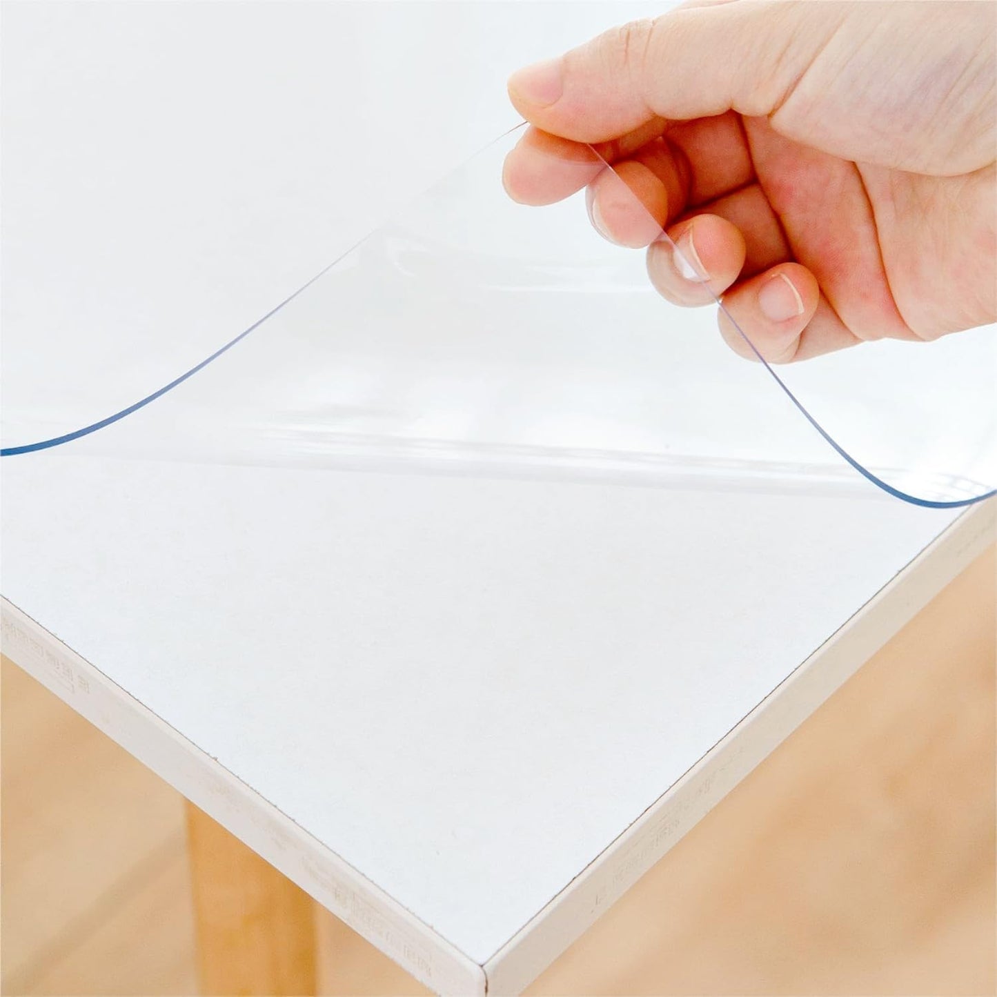 60 x 72 Inch Clear Table Cover Protector, Clear Table Protector for Dining Room Table, 1.5mm Plastic Table Cover, Waterproof Table Pad for Kitchen, Office