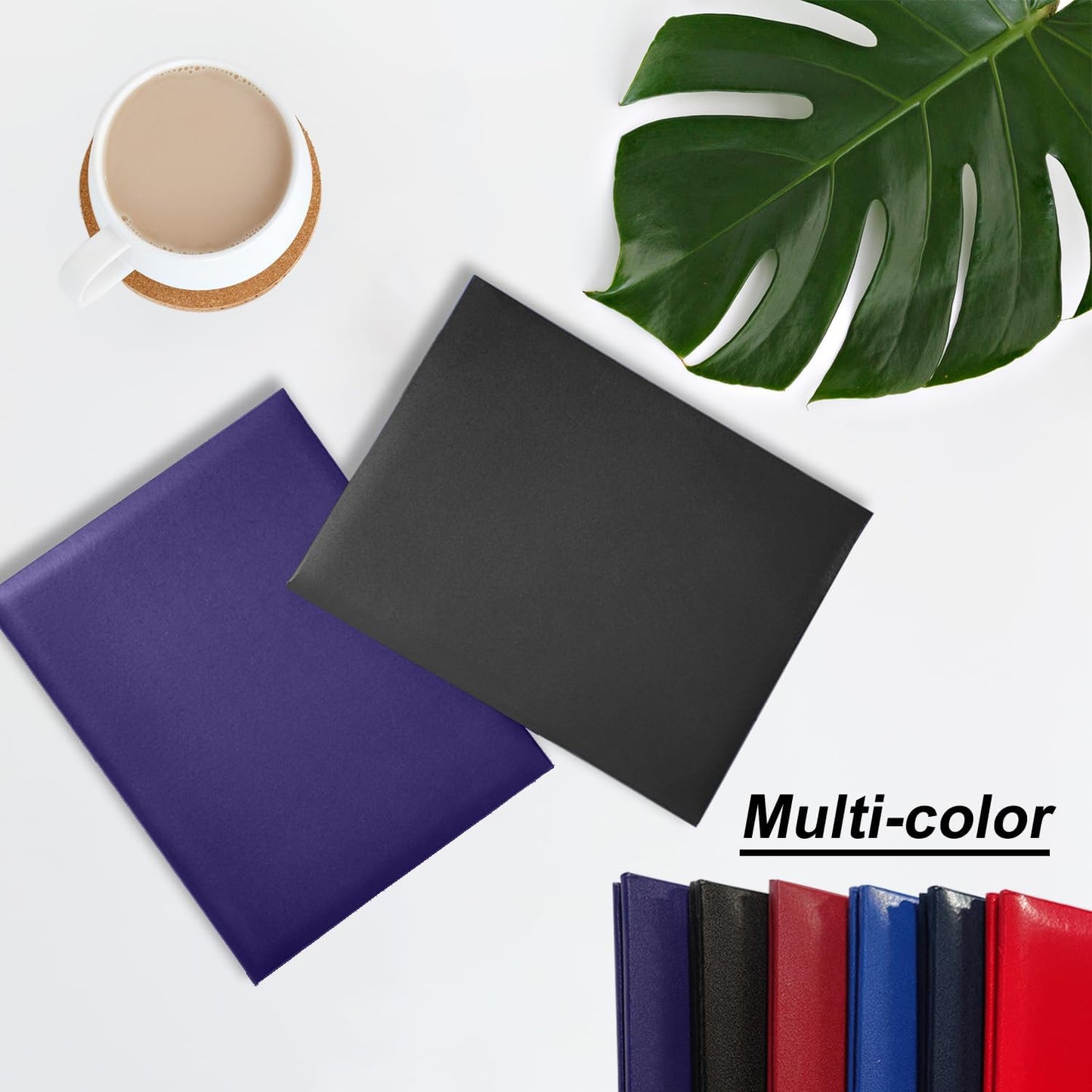 Certificate Holders 8.5"x11" Graduation Diploma Cover Document Leather Folders,White-5 Pack