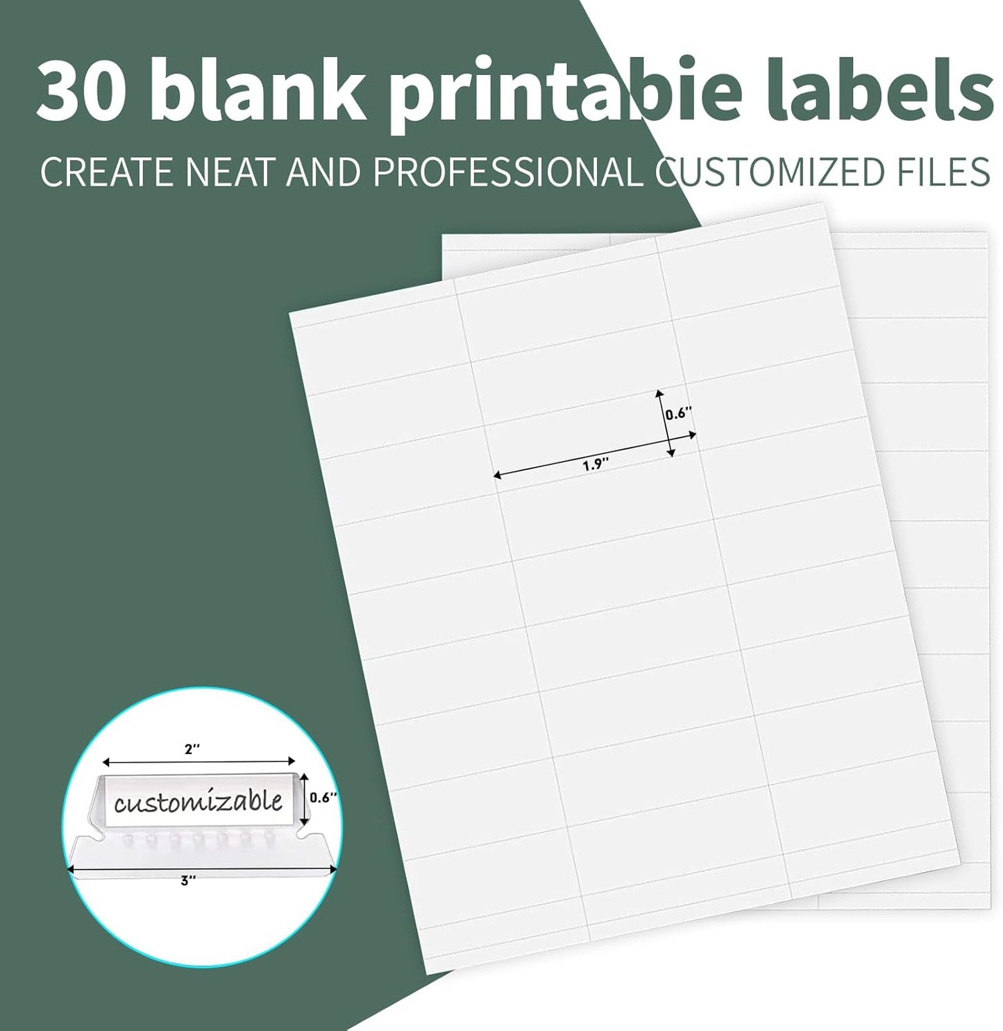 HERKKA Extra Capacity Hanging File Folders, 30 Pack Reinforced Hang Folders with Heavy Duty 2 Inch Expansion, Designed for Bulky Files, Medical Charts, Letter Size, Green