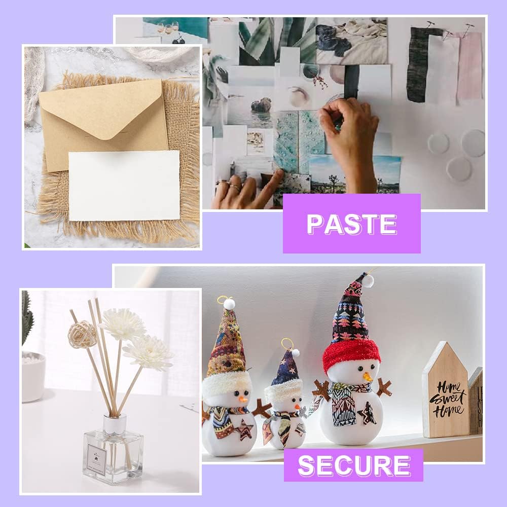 10mm Double Sided Sticky Dots Removable Adhesive Putty No Traces Clear Sticky Tack Waterproof Stickers for Wall Metal Glass Ceramic Wood (280PCS)