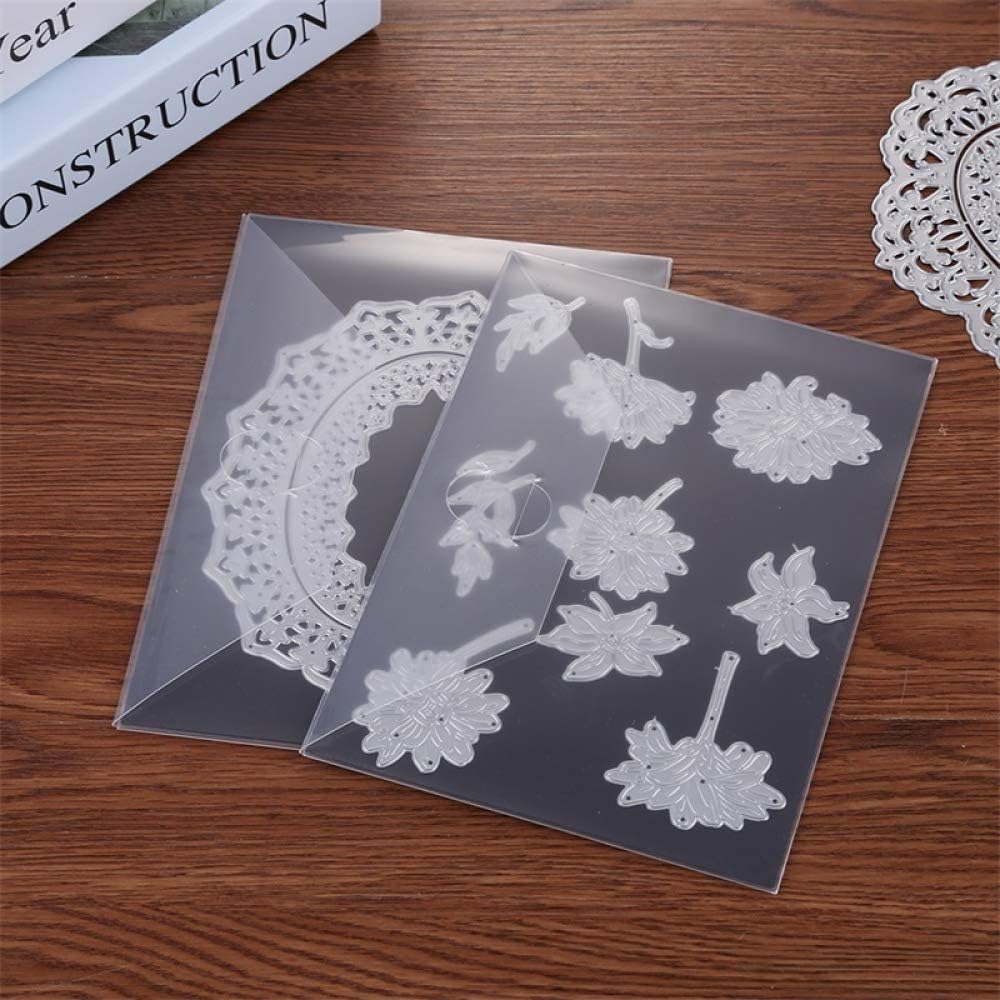 10 Pack Sturdy Clear Plastic Envelope Storage Pockets & 10Pack Rubber Soft Magnet Sheet for Cutting Dies Stencil Crafting Die Cuts Stamps Storage Sets Great for Stamper Crafter Porjects 0.5mm