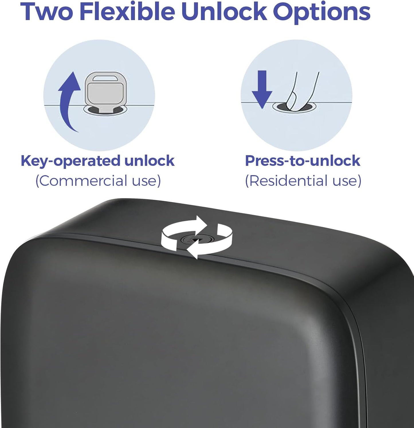 Commercial Paper Towel Dispenser Wall Mount with Lock – Fits 400+ Multifold/Trifold/Z-Fold/C-Fold Towels – Large Paper Towel Holder for Bathroom, Kitchen, Office, Home or Business (Black)