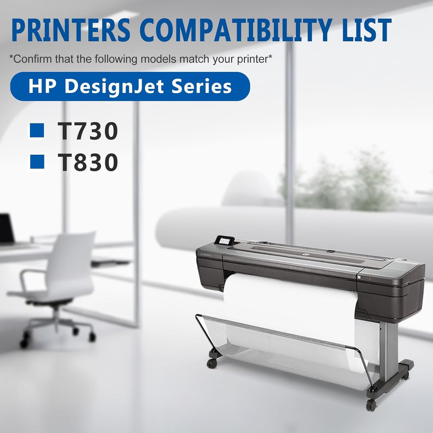 HPQ 728 Ink Cartridge Magenta 130 ml Compatible with DesignJet T730 T830 MFP Large Format Plotter Printers (F9K16A) (1-Pack, Magenta)