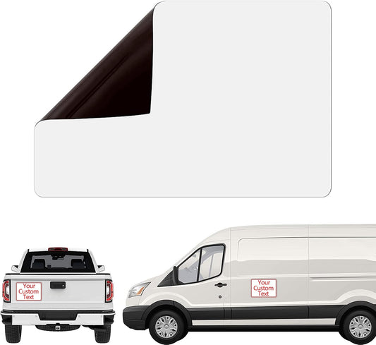 Car Magnetic Sheet, Large Blank White Magnet Sign Roll for Vehicle Doors, 11.5" x 17.5", 30 Mil Thick - Ideal for Custom Personalization Décor, Temporary Ads, Instructional & Warning Signs (1)