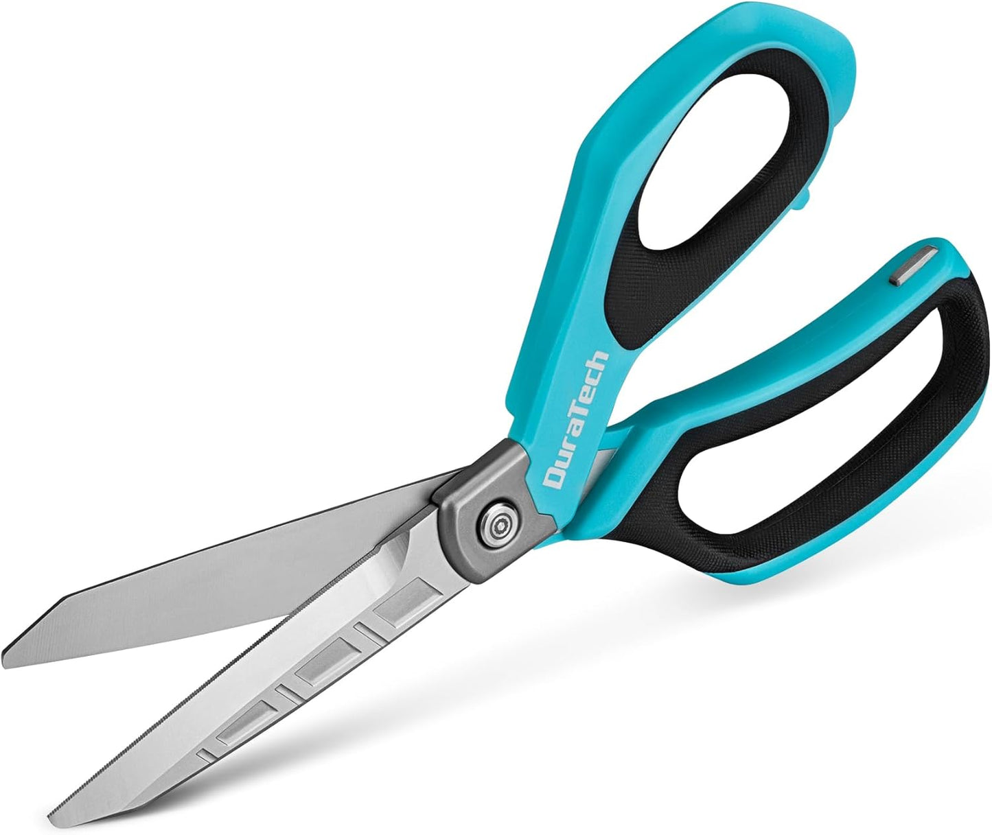 DURATECH 10" All-Purpose Heavy Duty Scissors, Stainless Steel Utility Scissors with Ergonomic Handle, Industrial Shears for Carpet, Leather, Fabric, and Household Use