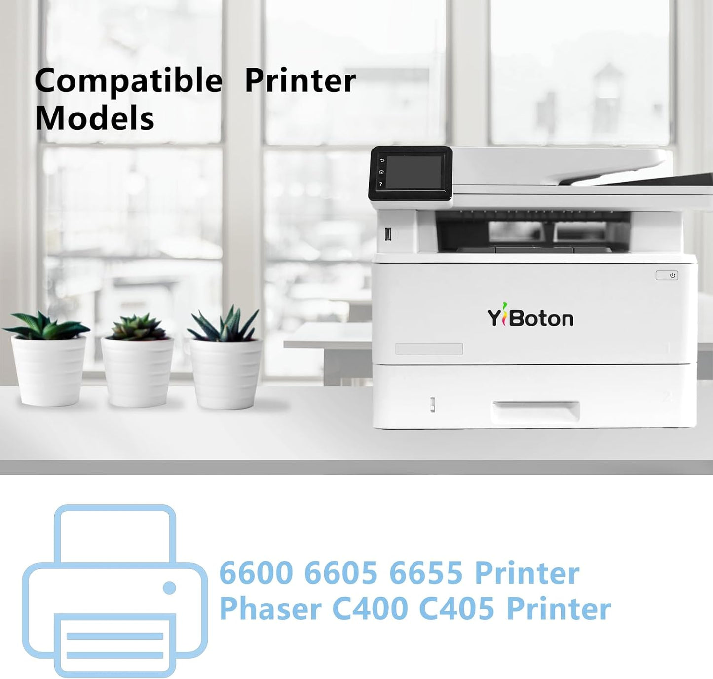 C400 C405 Drum Unit Replacement for Xerox C400 C405 108R01121 Imaging Unit Compatible for Xerox Phaser 6600 Workcentre 6605 6655 Versalink C400 C405 Printer (4-Pack)