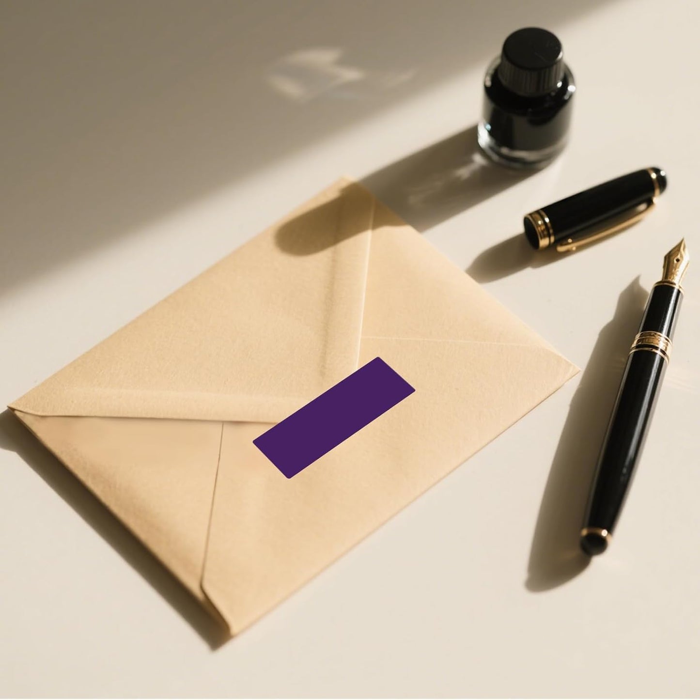 3 × 1 Inches Purple Rectangle Color Coding Labels 1000 PCS, Self-Adhesive Writable Waterproof Vinyl Blank Sticker Roll for Office Home School Business