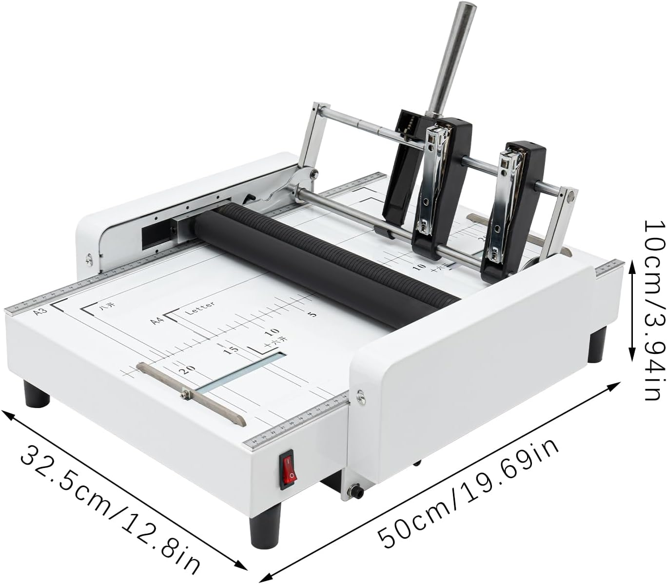 Booklet Folding Binding Machine, A3 110V Paper Folding Machine 2 in 1 Multifunctional Automatic Book Maker Stapling for Schools Print Stores Offices & Factory