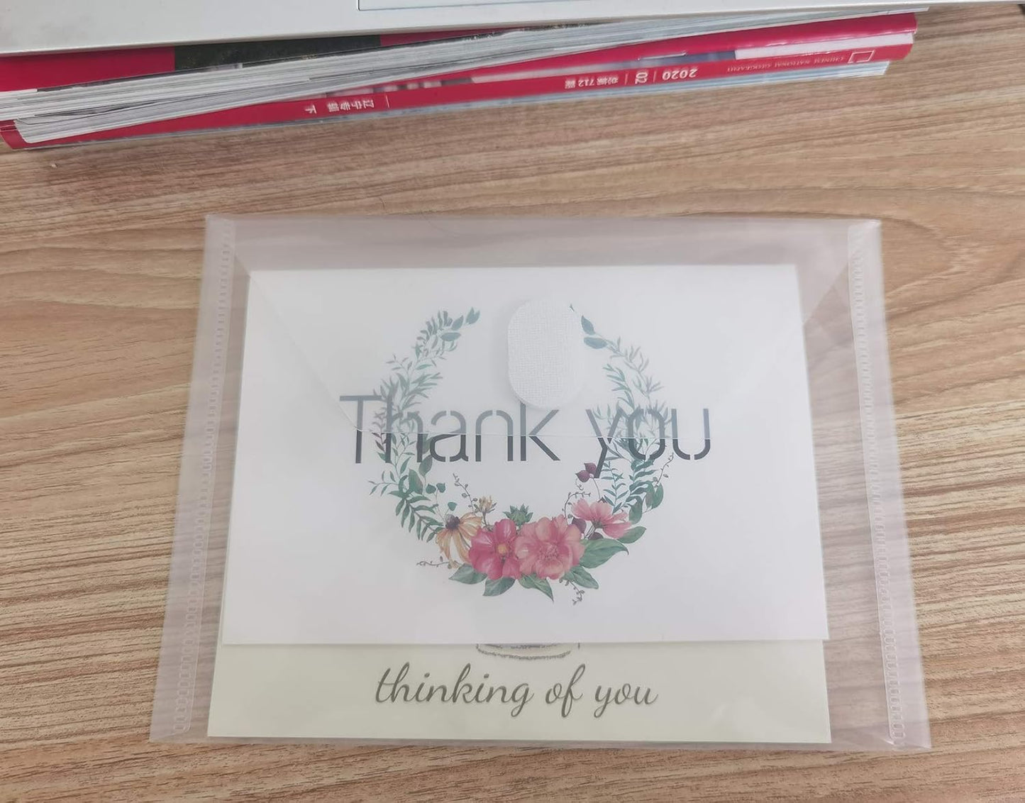 5x7 Small Plastic Envelopes Receipt Check Storage File Holder Case 20 Pack Hook & Loop Closure