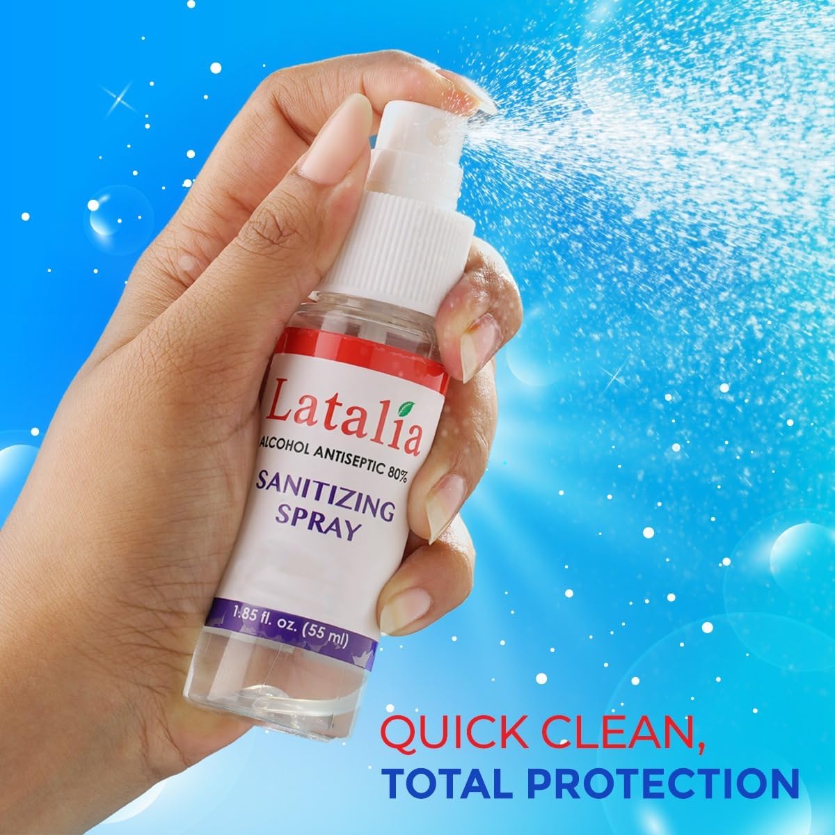 Hand Sanitizer Spray - Pack of 24 Unscented Spray Hand Sanitizer for Hands (1.85 fl. oz & 55 ml)