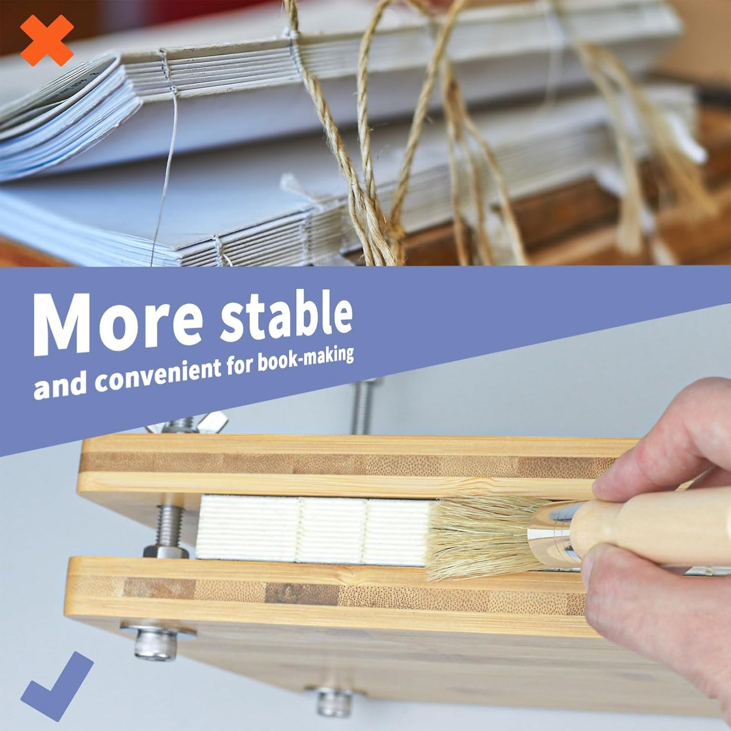 Eohcofys Book Binding Kits, Book Press Binding Materials Tools Bookbinding Kit for Beginners 11.6 x 7.9 Inch