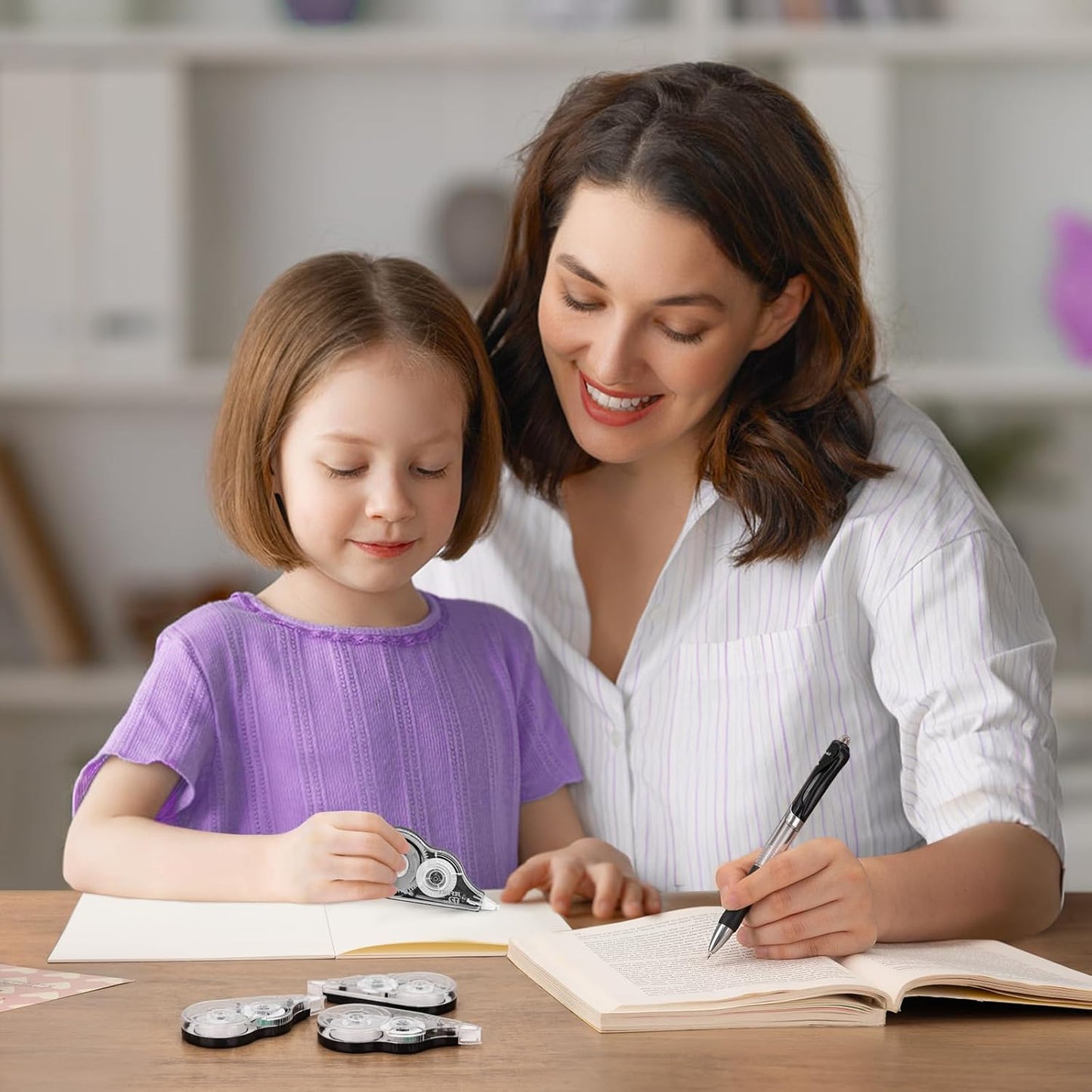 30 Pcs Correction Tape, 39.37 Ft White Wrong Out Tear-Resistant Bulk, Instant Corrections Easy to Use Applicator for School, Office, Note Taking, Journal (Tape Width 0.2 in，Clear)