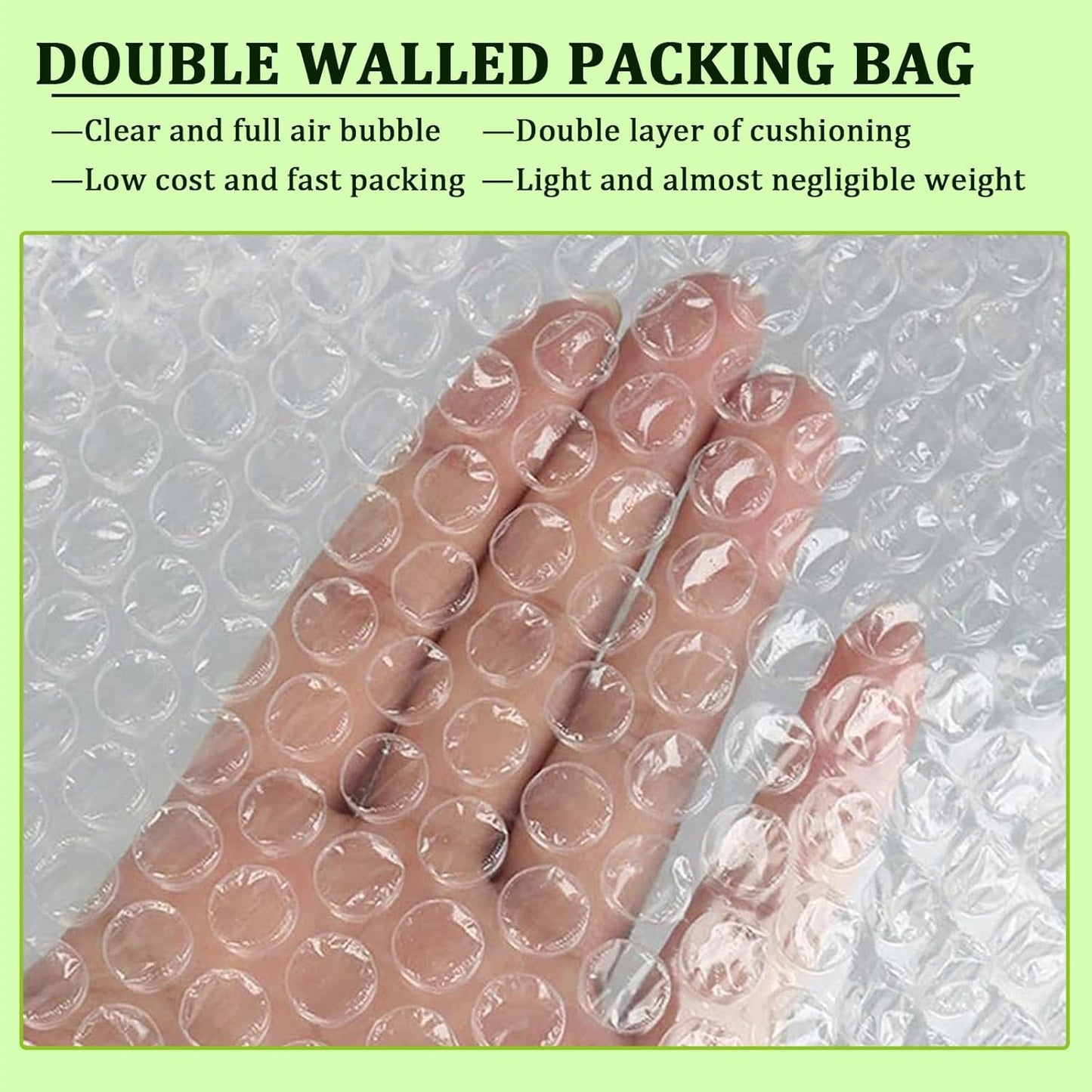 Clear Bubble Out Bags Pouches 14x18 Inch, 20 PCS Moving Supplies for Dishes, Double Walled Shockproof Bubble Cushion Wrap Bags for Storage, Shipping, Packing Supplies for Fragile Items
