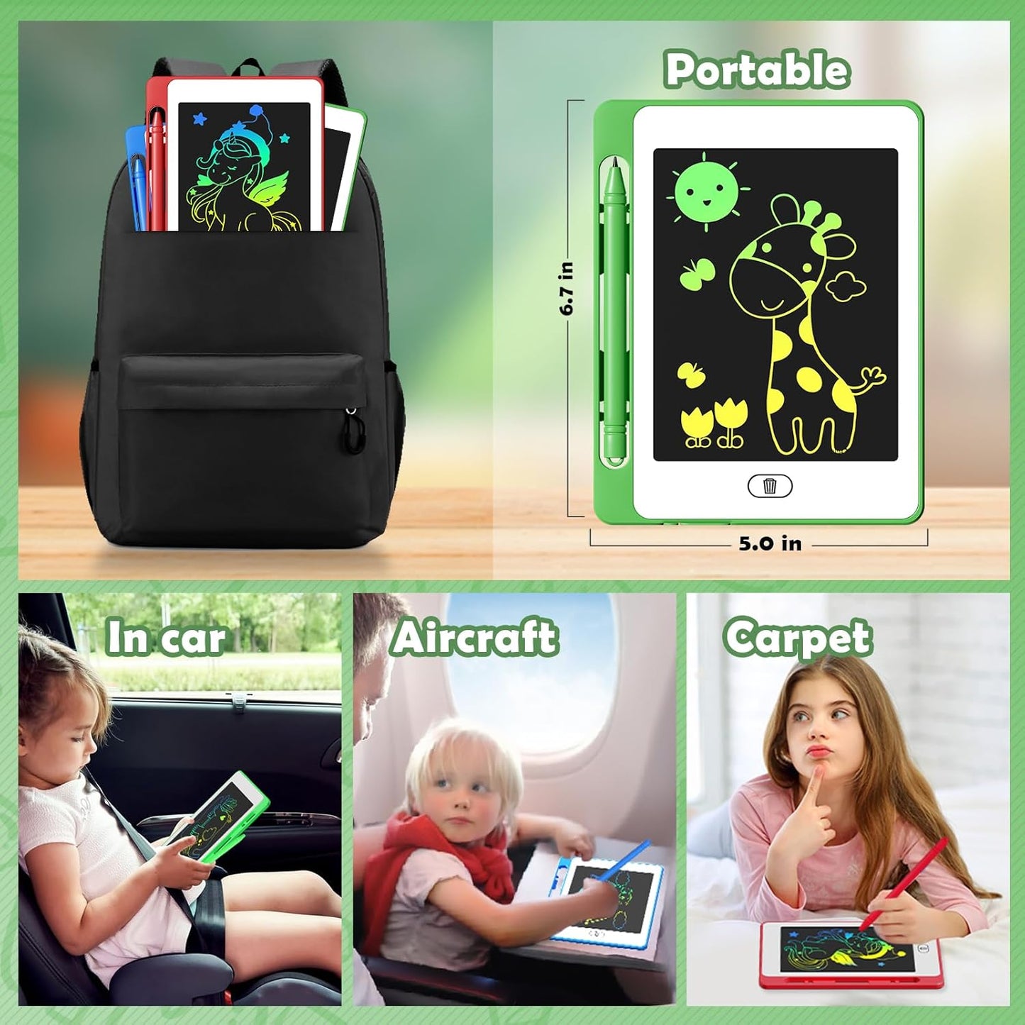 8 Pack LCD Writing Tablet for Kids, 6.5 Inch Colorful Doodle Board Drawing Tablet, Erasable Reusable Electronic Drawing Pads, Educational Learning Toys Birthday Gifts for Girls Boys Age 3 4 5 6 7 8