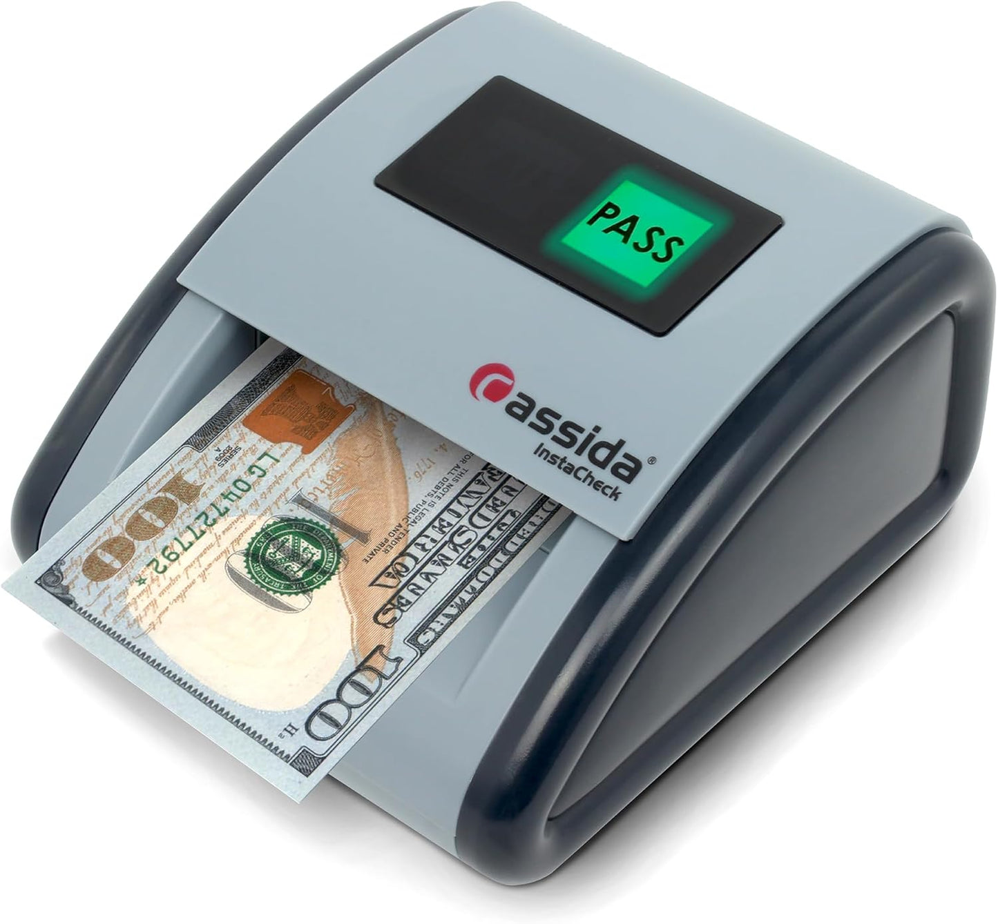 Cassida InstaCheck Small Footprint, Easy to Read Automatic Counterfeit Detector with Infrared, Magnetic and Ultraviolet Sensors, Compact and Lightweight Grey 11-3/4" x 9-1/2"