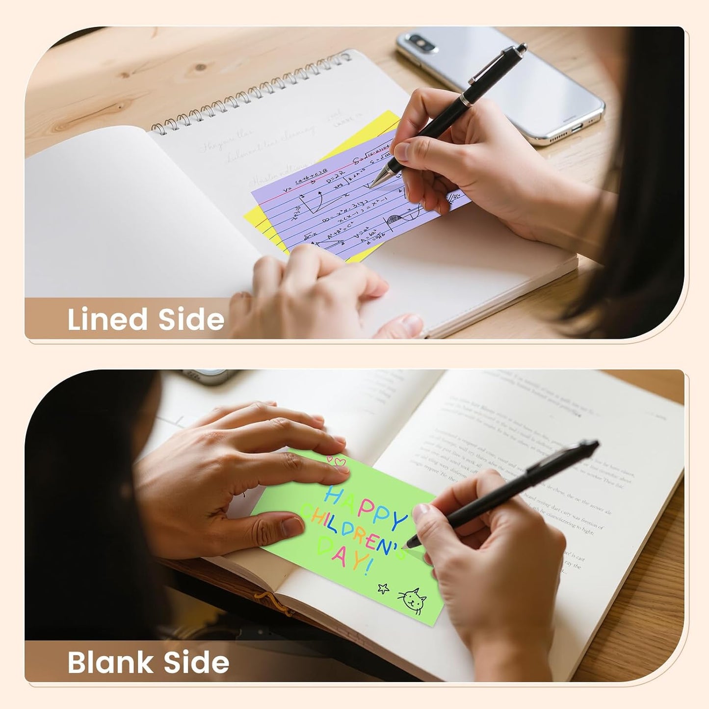 Index Cards 3x5 Inch, 500sheets, Flash Cards,Ruled Lined Colored Note Cards Paper For Studying, Schools Supplies, College, Office And Home Organization, Note Taking Supplies