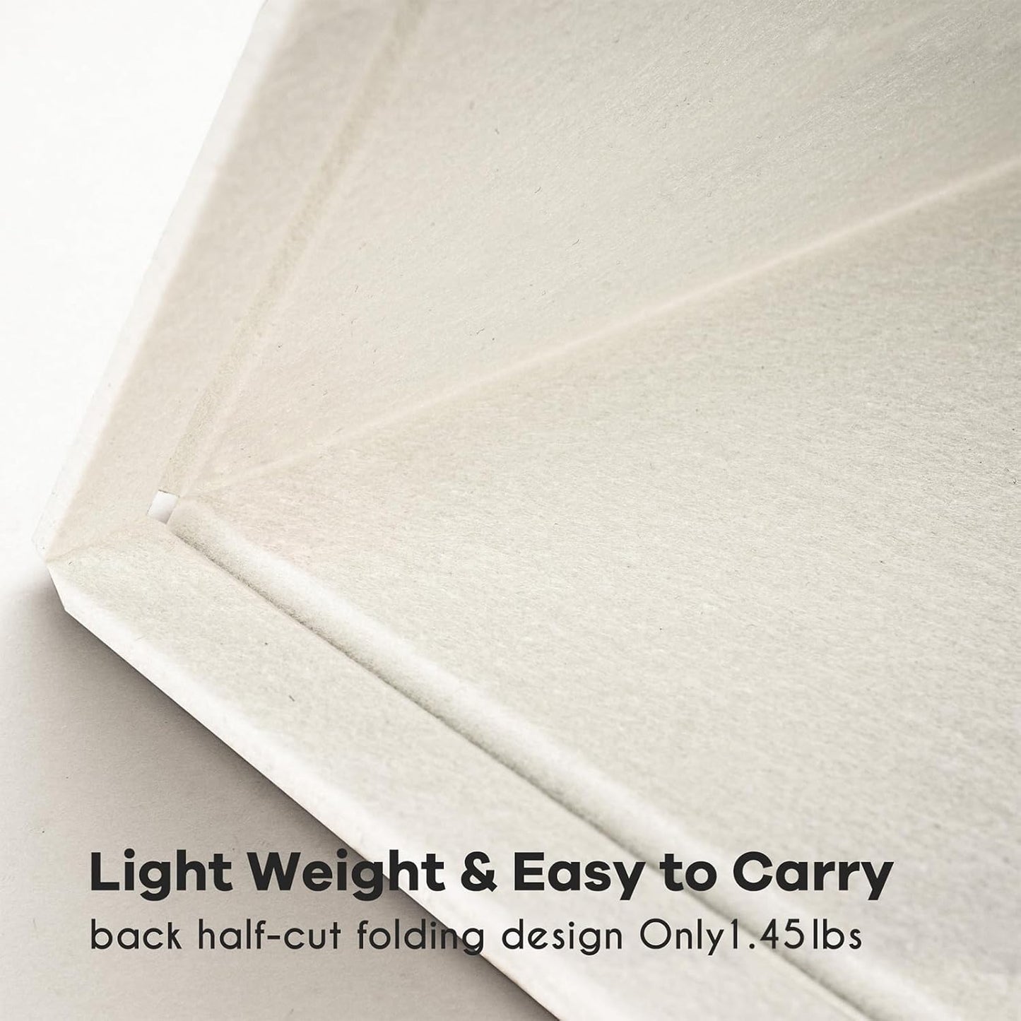 Bulletin Board, 36 x 24 Inches Felt Pin Board - Decorative Cork Alternative for Wall, 3' x 2' Foldable Picture Self-Adhesive Vision Prayer Board With 20 Pushpins - White