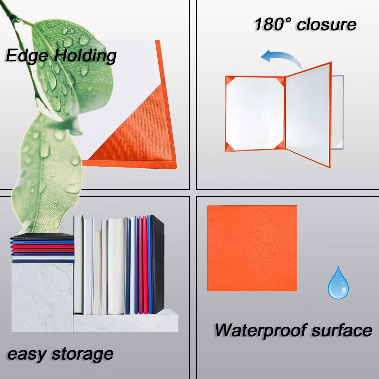 Certificate Holders 8.5"x11" Graduation Diploma Cover Document Leather Folders,Orange-20 Pack