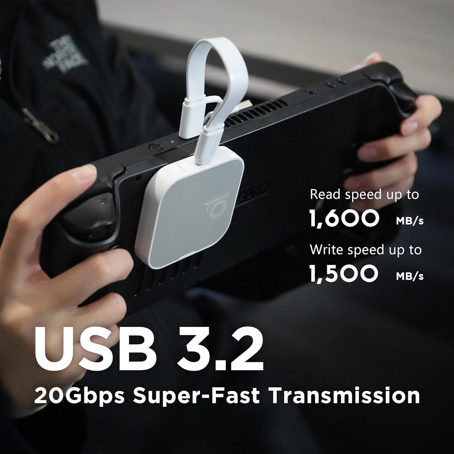 DATO Magnetic External SSD 2TB, External Solid State Drive Portable SSD USB 3.2 Gen 2x2, up to 1600/1500 MB/s, Type-C 4K ProRes HDR Record, Compatible with iPhone 15&16 Pro Max - ARES Q3 Series