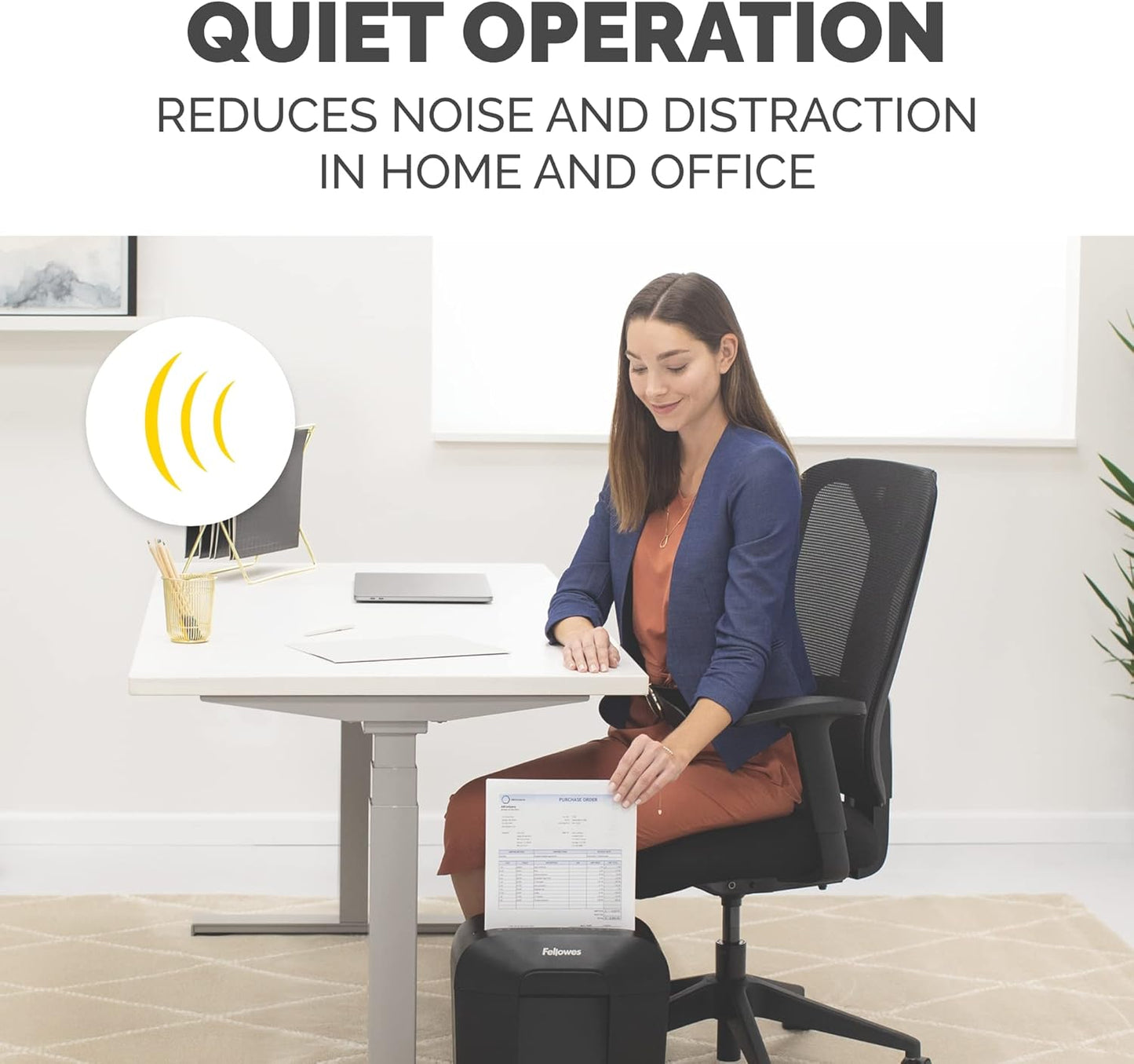 Fellowes LX41-DB 8-Sheet Micro-Cut Paper Shredder for Home Office