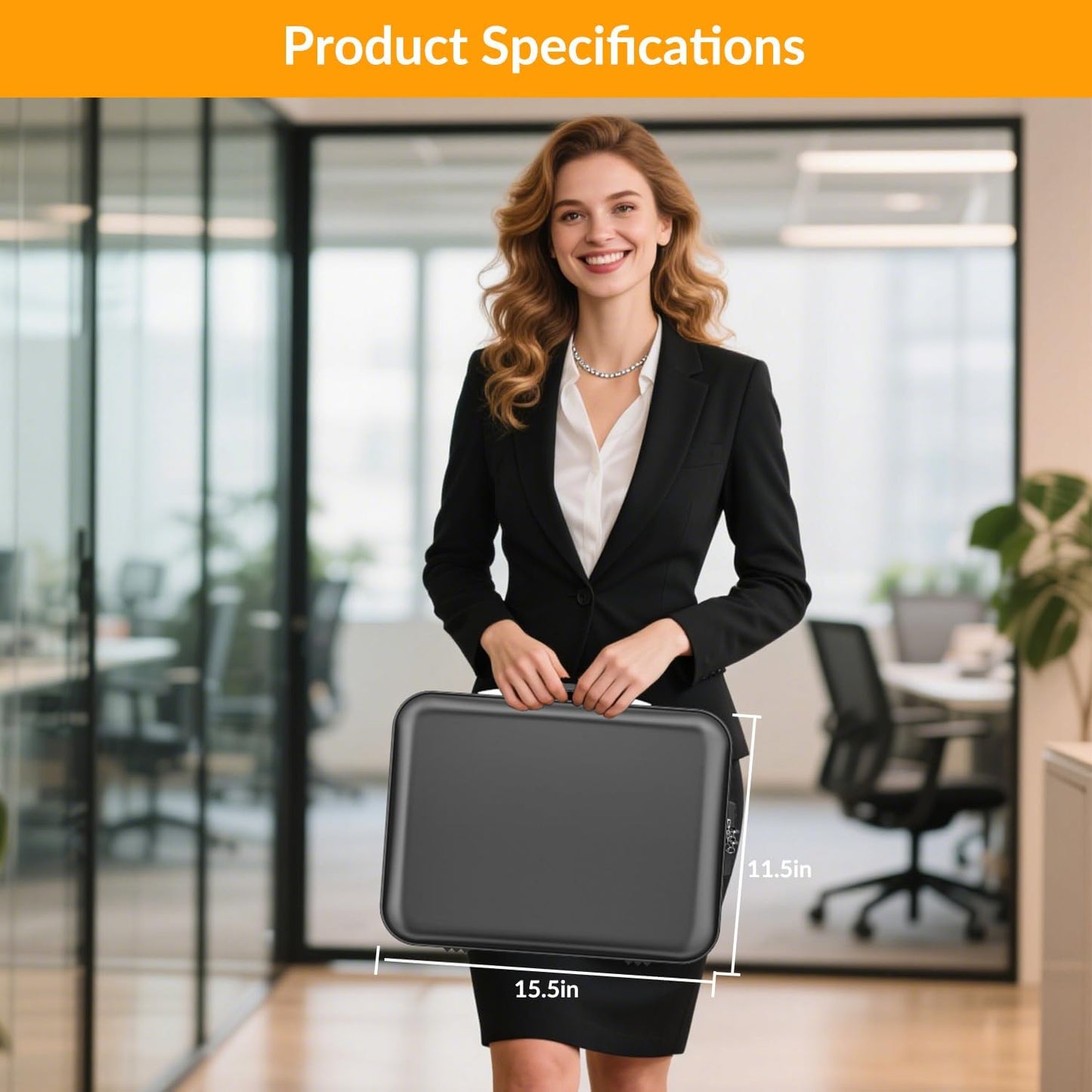 Hard Case Fireproof Document Box, Important File Organizer with Lock Waterproof Zipper, Portable Home Office Travel Storage Accordion Folder for Letter A4 Laptop Files