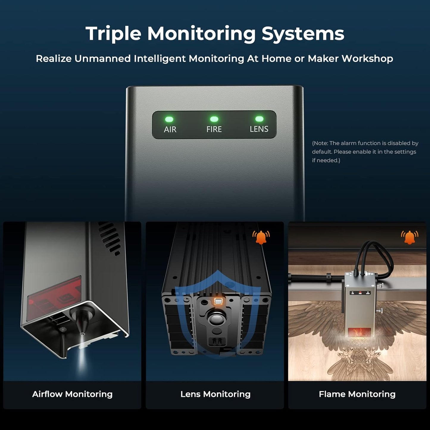 Creality Laser Engraver 22W Output, 120W High Power Laser Engraving Machine, CNC Laser Cutter and Engraver Machine for Metal and Wood, Paper, Acrylic, Glass, Leather etc, 17" x 16"