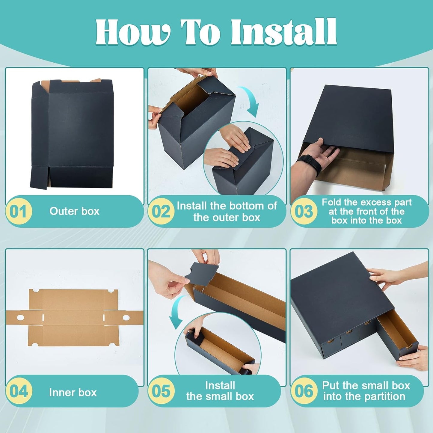 Cholemy Trading Card Storage Box 15000+ with 70 Cardboard Storage Divider, Label Sticker for Collection Compatible with TCG, Sport Cards(4 Row, 4 in A Row,Black)