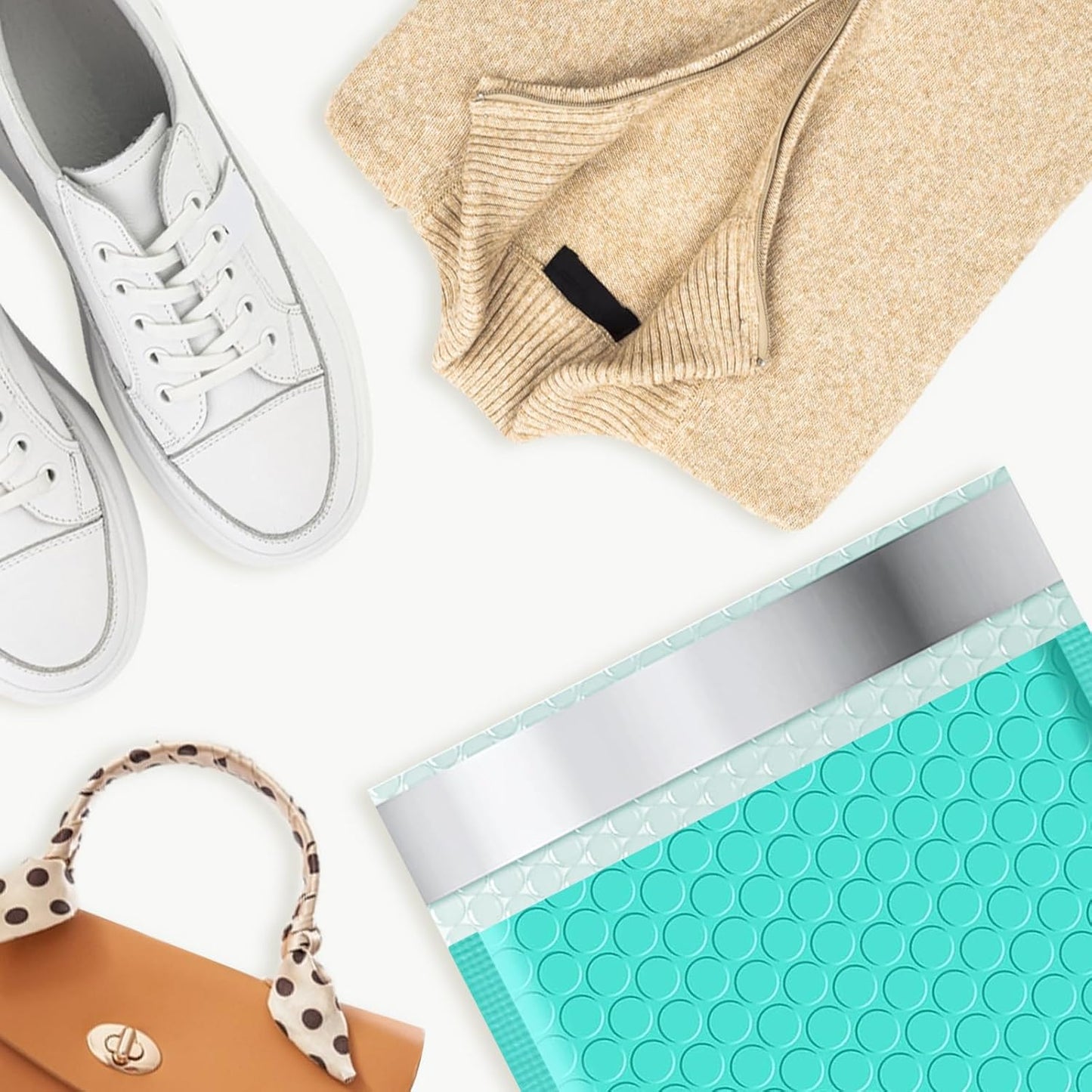 10.5x16 Poly Bubble Mailers #5 Padded Envelopes, 25Pcs Self Seal Mailing Envelopes Bubble Padded Mailers (Teal)