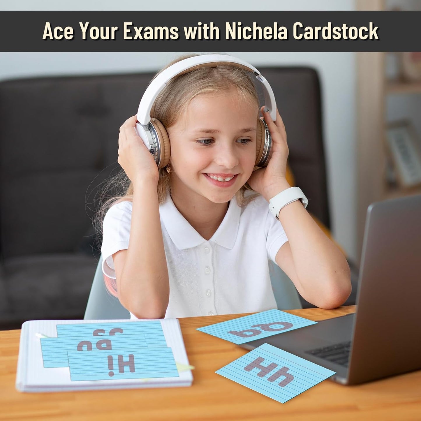 300 Count Index Cards 3 x 5 Inch Ruled Blue Index Cards, Flash Cards College Ruled for School, College, Office and Home Organization, Durable Study To Do List Note Cards with Ruled Lines