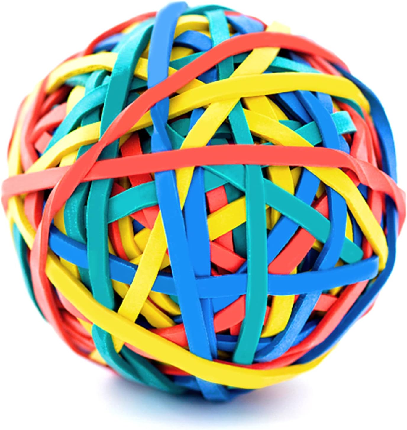 Anvin Rubber Band Ball 180 Around Rubber Bands 150g Elastics Colorful Bands Wrapping Bands Durable Bands for Stationery Document Organizing Stocking Fillers(Assorted Colors in Blue Green Red Yellow)