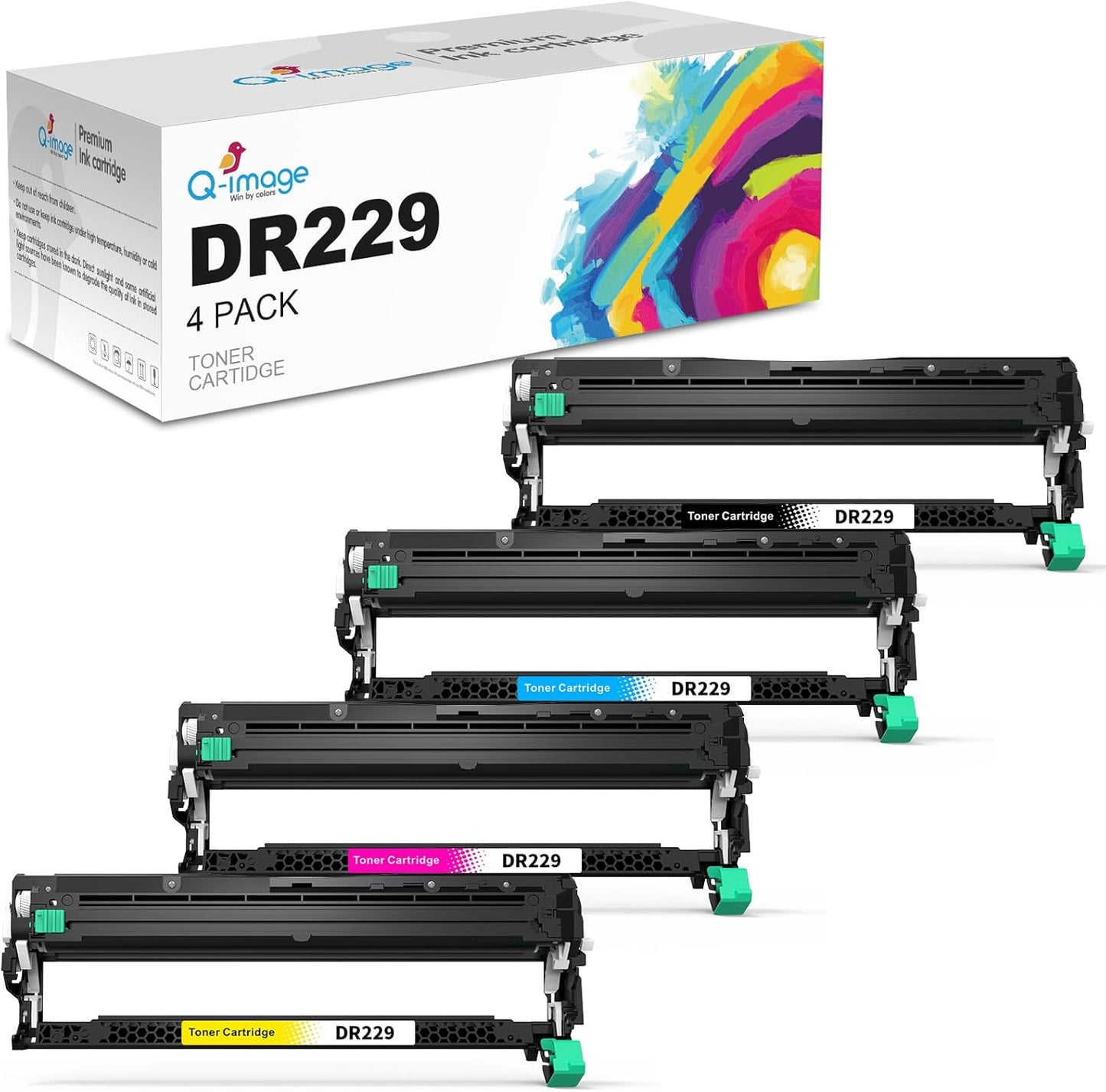 DR229 DR-229CL (NOT Toner) Compatible Replacement for Brother DR229 TN229 TN229XL DR-229 HL-L3280CDW MFC-L3720CDW HL-L3300CDW HL-L3220CW HL-L3295CDW HL-L8245CDW Printers (4-Pack Not Toner)