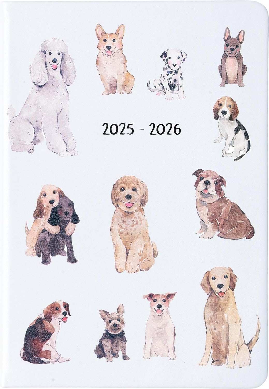 2025-2026 Eccolo 18 Month Bound Planner, Monthly & Weekly Pages (5.25 x 7.75" - July 2025 - Dec 2026 - Dogs)