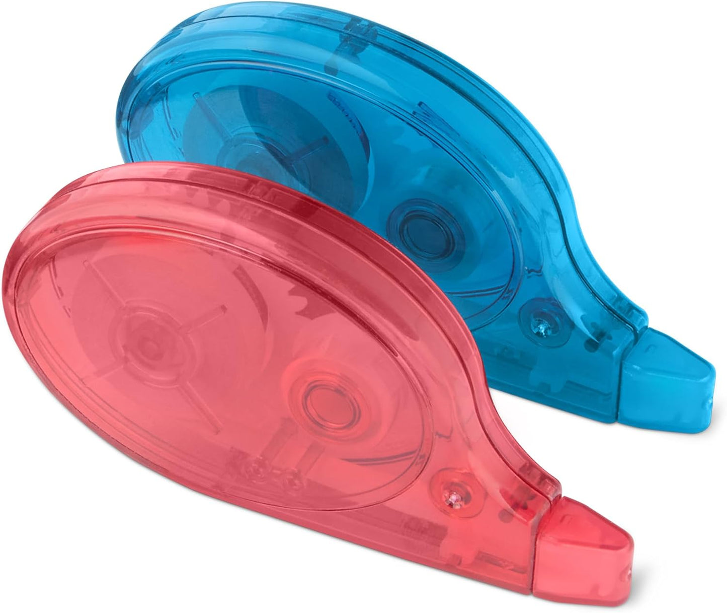 Amazon Basics White Out Correction Tape with Dispenser, 39.3ft, 2-Count Pack, Fast, Clean and Easy to Use Tear-Resistant Tape Office or School Supplies, Green, Orange, Purple, Red, Blue