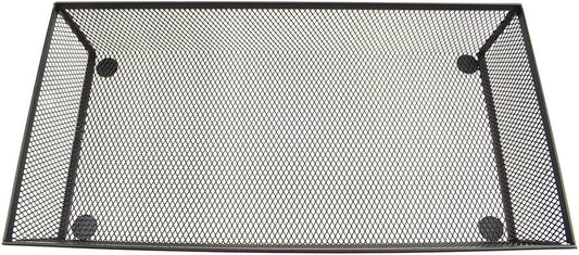 HAHIYO Stackable Mesh Tray Cup 12 x 6 x 2 inches Sturdy Container for Desk Drawer Organizer Collection for Home Office School kitchen Soft Foam Feet No Sharp Edges 1 Pack Black