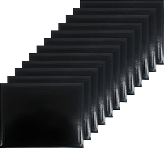 GraduationMall 8.5"x11" Smooth Padded Diploma Cover Certificate Holder Black,12-Packs
