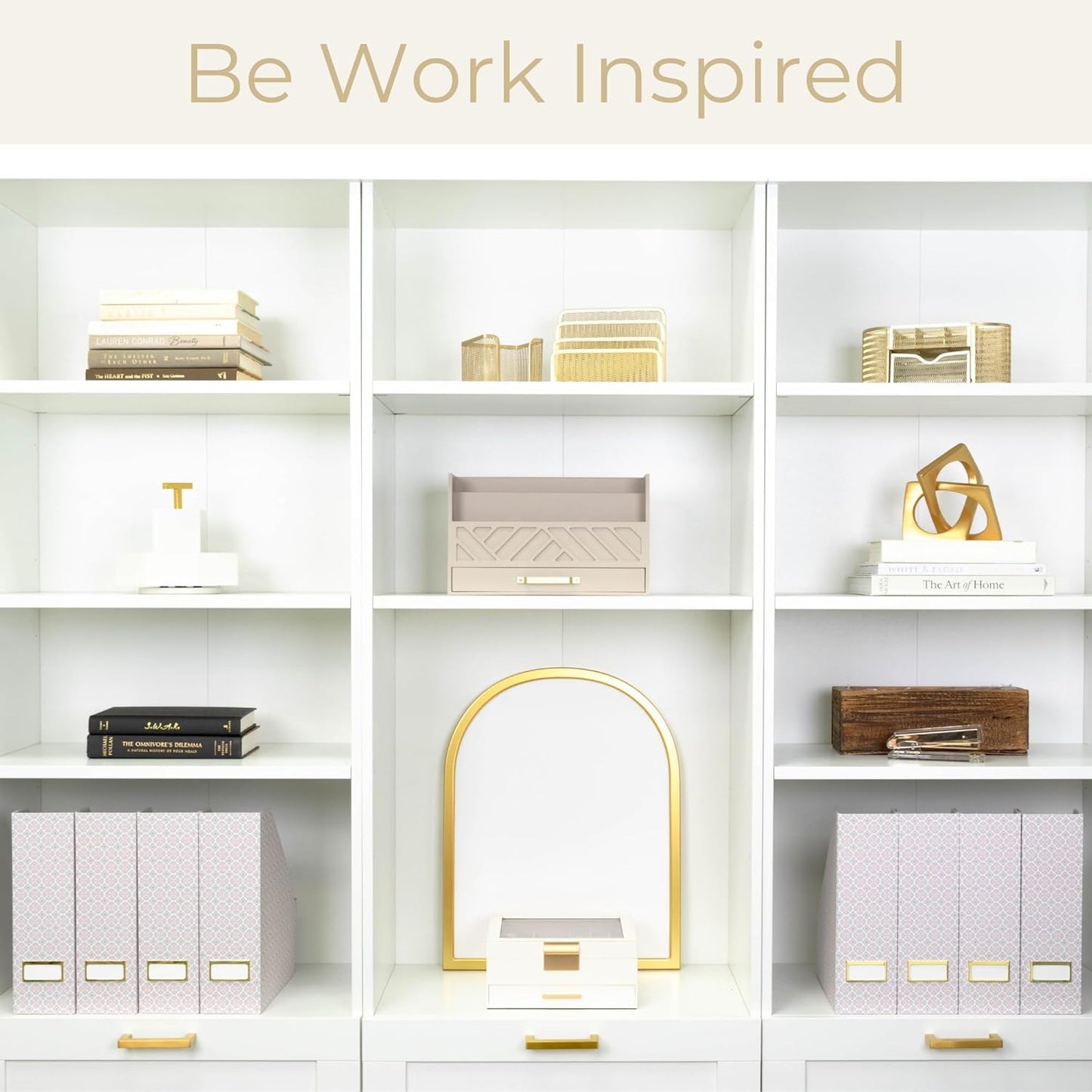 BLU MONACO Foldable Magazine File Holder Set of 4 with Moroccan Tile Design – Decorative Cardboard Magazine Organizer for Home, Office & Dorm Room – Stylish Magazine Storage Solution