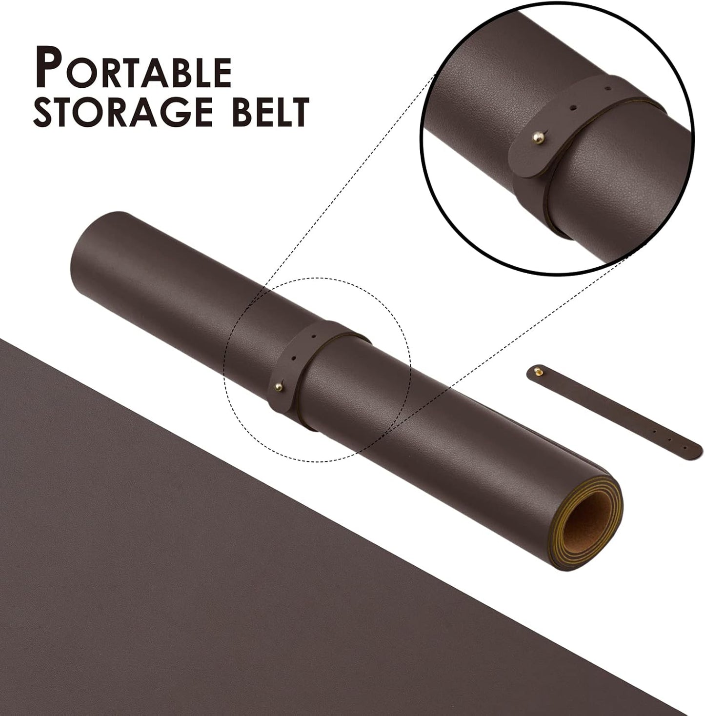 Cork Desk Mat - Dual-Sided Desk Pad for Office and Home - Desk Organization and Accessories - Ideal for Large Mouse Pad and Desk Mats on Top of Desks(Coffee,31.5"x 15.7")