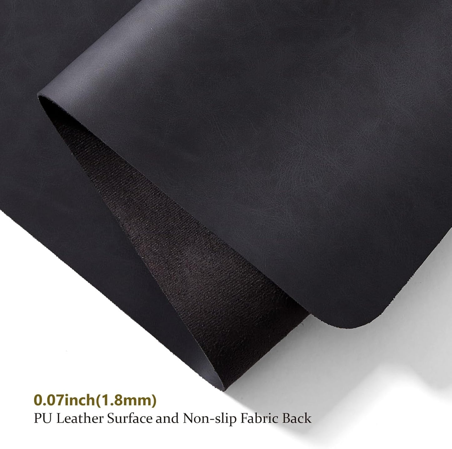 Distressed Leather Desk Mat - Non-Slip PU Desk Pad for Office and Home - Desk Organization and Accessories - Ideal for Large Mouse Pad and Desk Mats on Top of Desks(Charcoal Black,31.5"x 15.7")