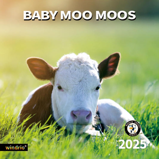 2025 Wall Calendar,Calendar 2025, January 2025 - December 2025, Wall Calendar Baby Moo Moos, 12" x 24" Opened,Full Page Months Thick & Sturdy Paper for Calendar Organizing & Planning