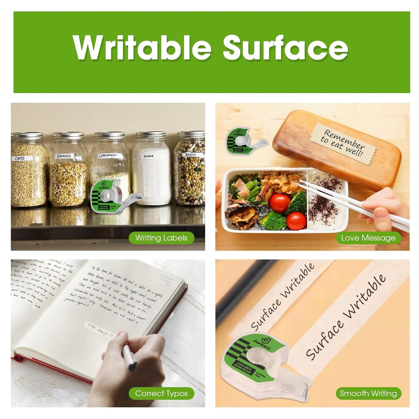 Invisible Tape, Home Office Supplies and Back to School Supplies for College and Classrooms, Matte Finish, 3/4 in x 650 in, Dispensered, 6 Pack