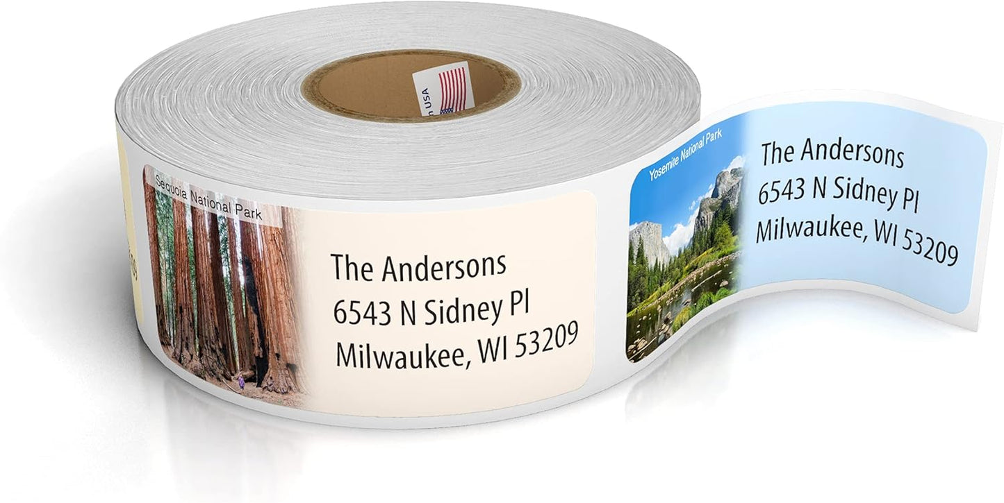 Customized Personalized Address Labels - Made in The USA by Kenco (500 Labels, National Parks)