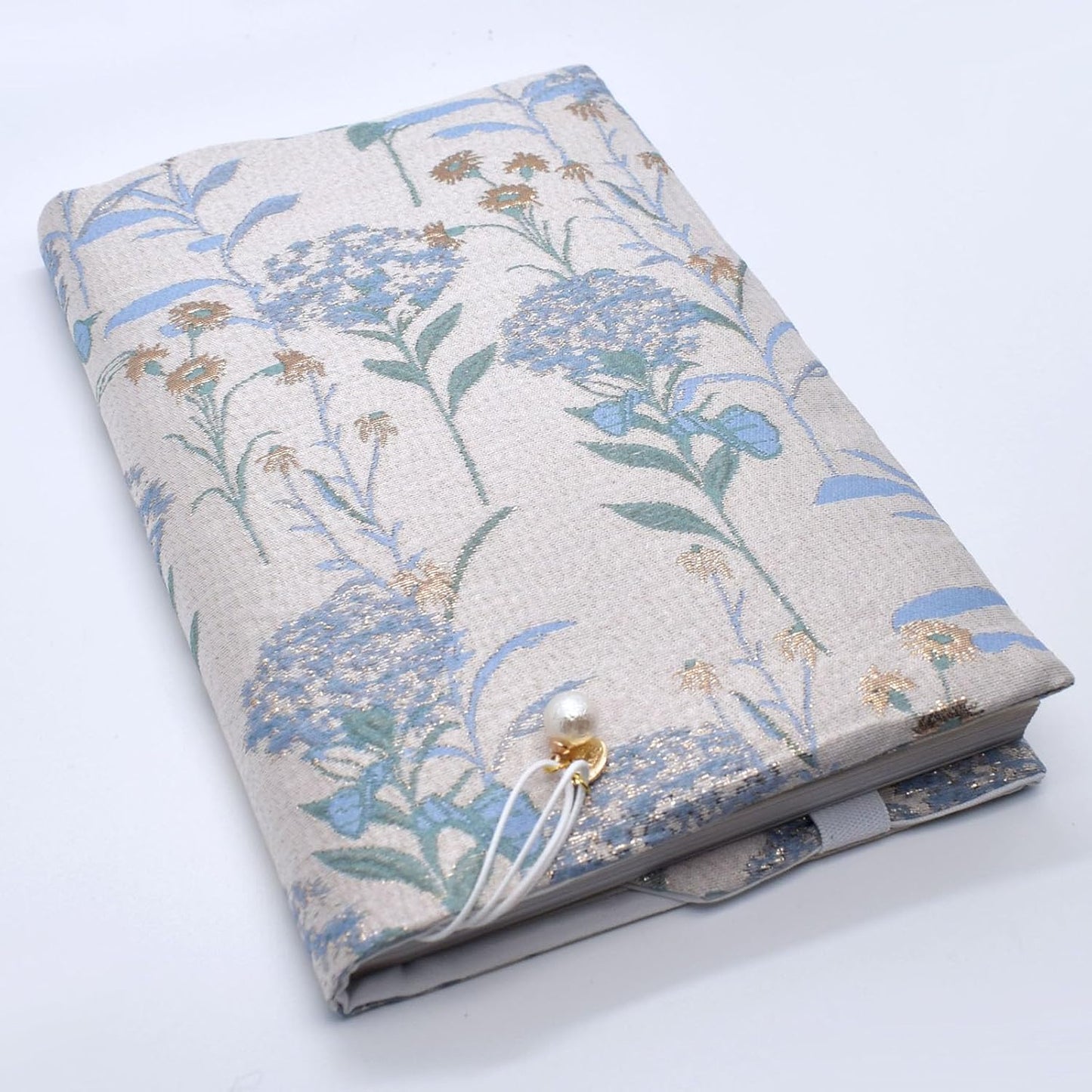 BLBMH A5 Book Covers for Paperbacks Book Cover Fit for 5.5x8.3 inch Adjustable Book Sleeve Cover for A5 Diary Books Fabric Softcover Protector for Notebook - Dandelions Blue