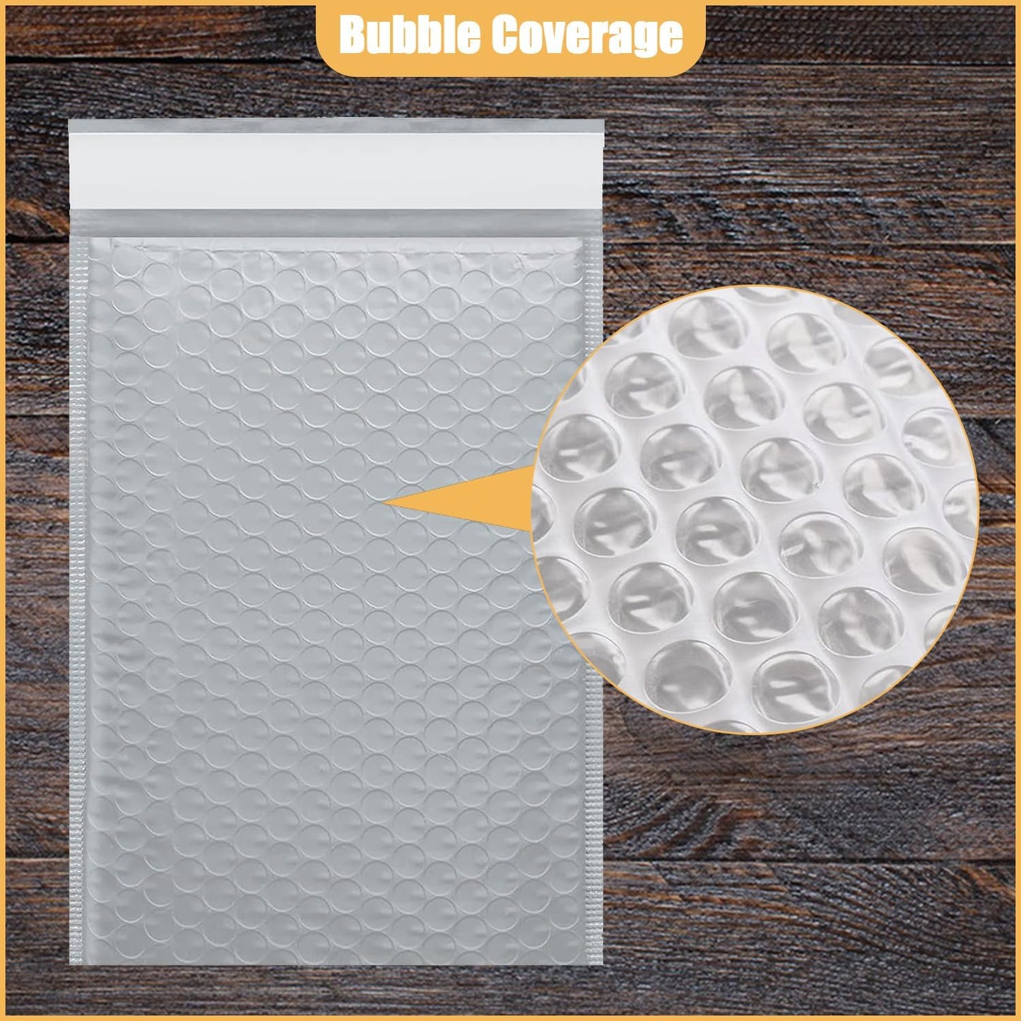 7.25in x 11in Bubble Mailer, Gray Poly Mailer, Padded Envelope, Shipping Envelope, Waterproof, Self-Sealing, For Small Business, Shipping, Mailing, Boutique Packaging(100PCS)