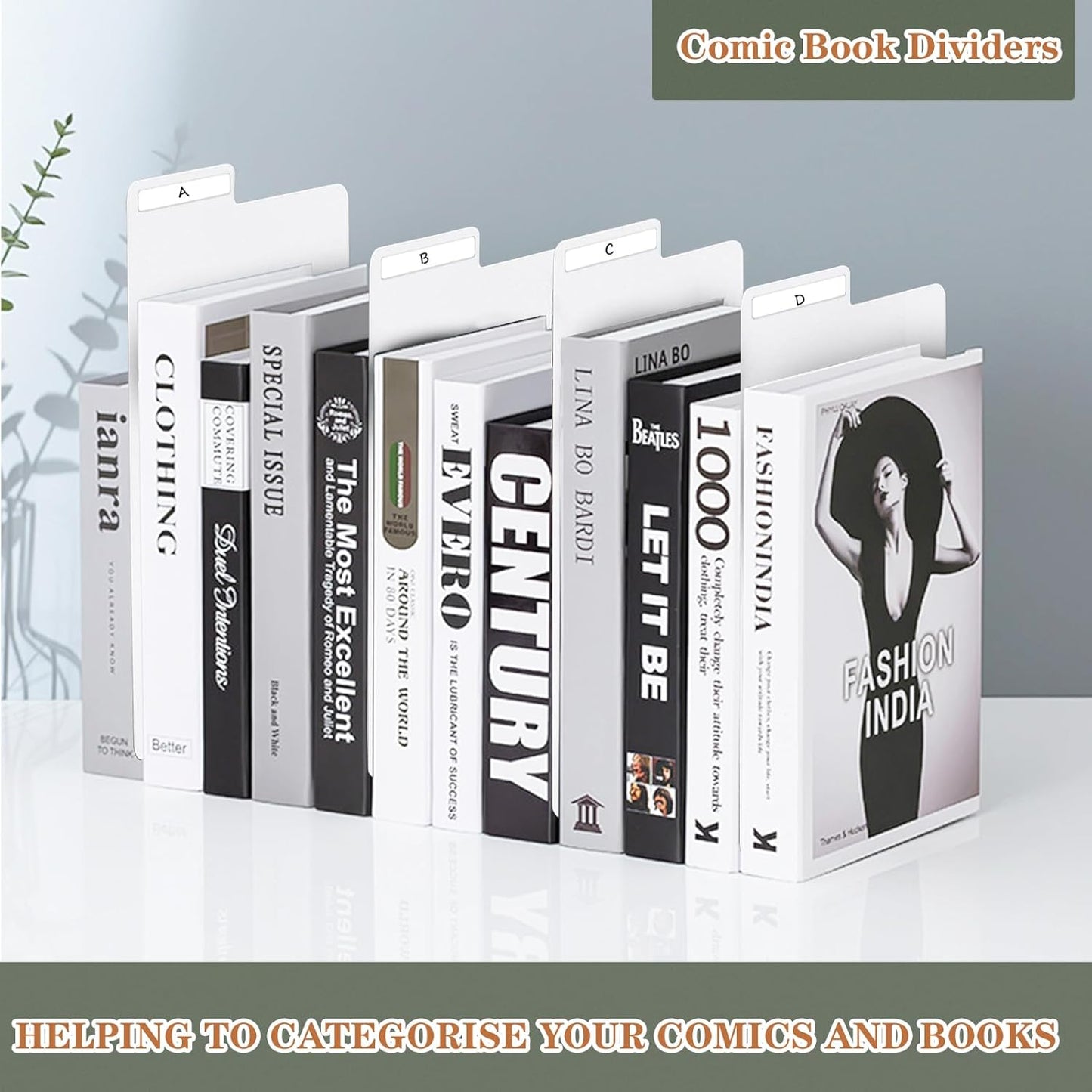 30 Pieces Comic Book Dividers with Tabs,Patient Divider Cards,Card Dividers Comic Book Boards for Storage Boxes 11.22 X 7.24 Inche